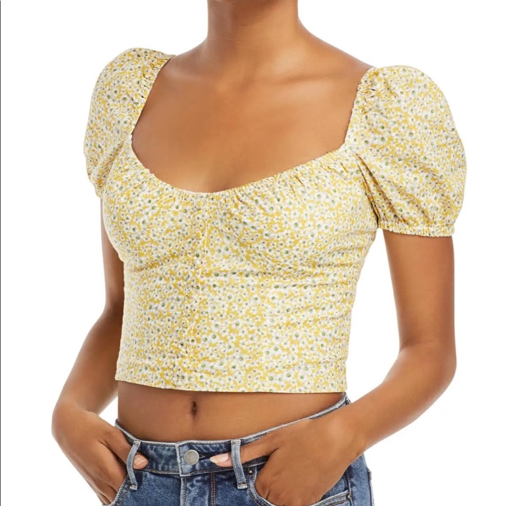 Bardot Womens Christie Floral Off-The-Shoulder Top